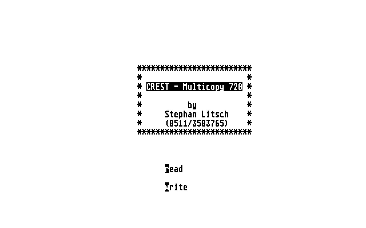 Crest Multicopy atari screenshot